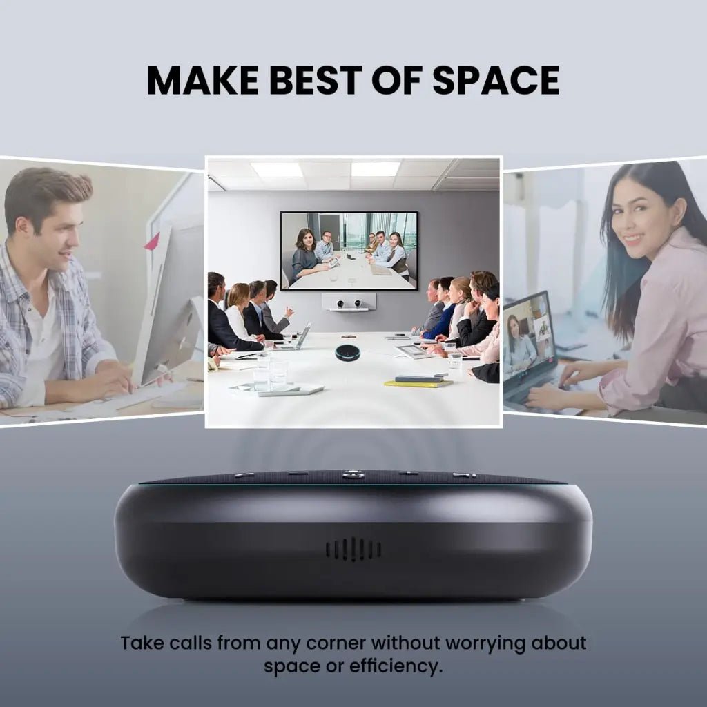 Portronics Talk One POR 1386 Portable Bluetooth 5.1 Conference Speaker with 360-Degree Omnidirectional Voice Coverage