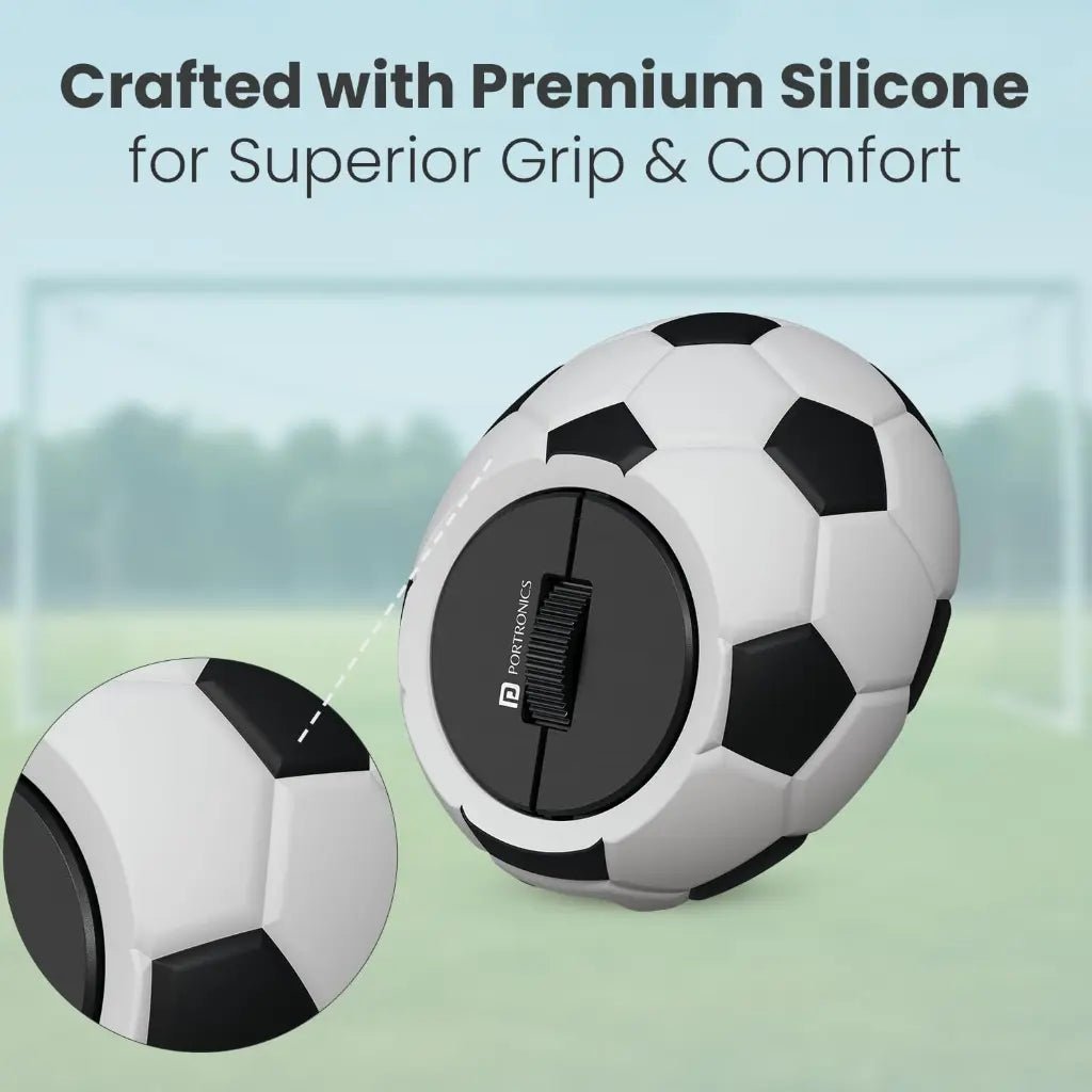 Portronics ToadPlay Football POR 3119 Mini Wireless Mouse with Dual Mode Connectivity and 2400 DPI Optical Sensor