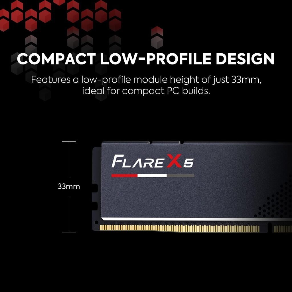 G.SKILL Flare X5 128GB (2 x 64GB) DDR5 6000MHz CL34 Desktop Memory Kit for Gaming and Workstations