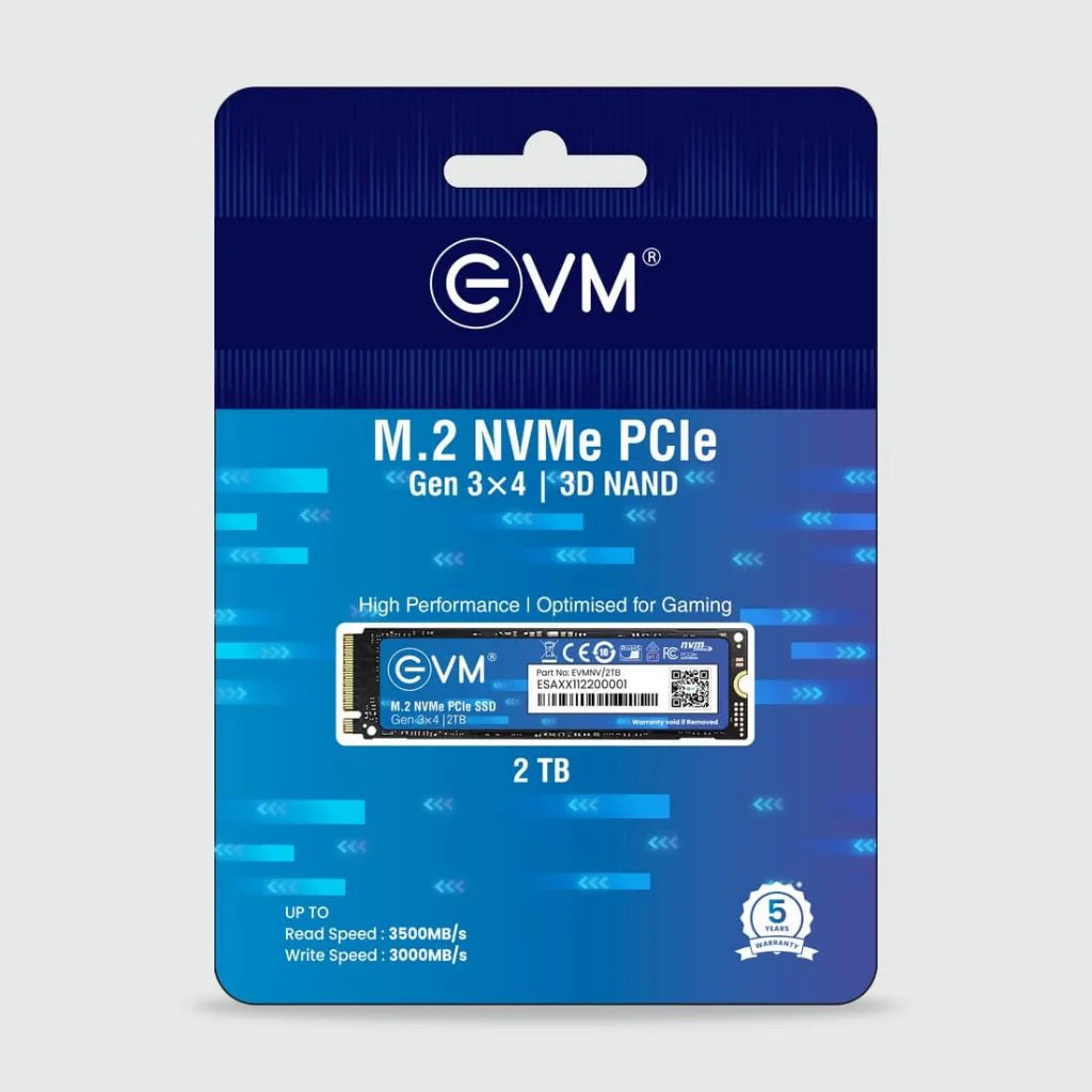 EVM 2TB NVMe M.2 PCIe Gen3x4 Internal Solid State Drive (SSD) - High Performance Storage