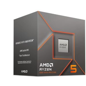 AMD Ryzen 5 8600G 6-Core 12-Thread 5GHz Desktop Processor with Radeon Graphics, AM5 Socket