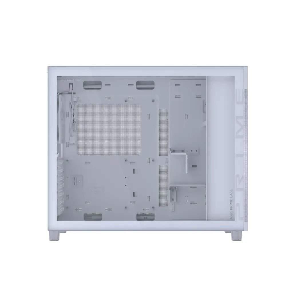 ASUS Prime AP303 White ATX Mid-Tower PC Case with Tempered Glass and 360mm Radiator Support