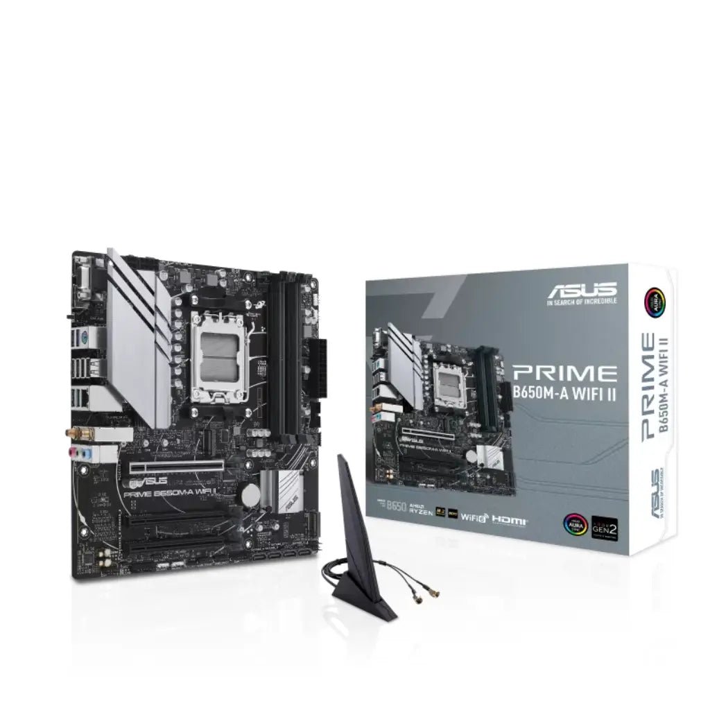 ASUS Prime B650M-A WiFi II AMD AM5 DDR5 Micro-ATX Motherboard with WiFi 6 and PCIe 5.0 Support