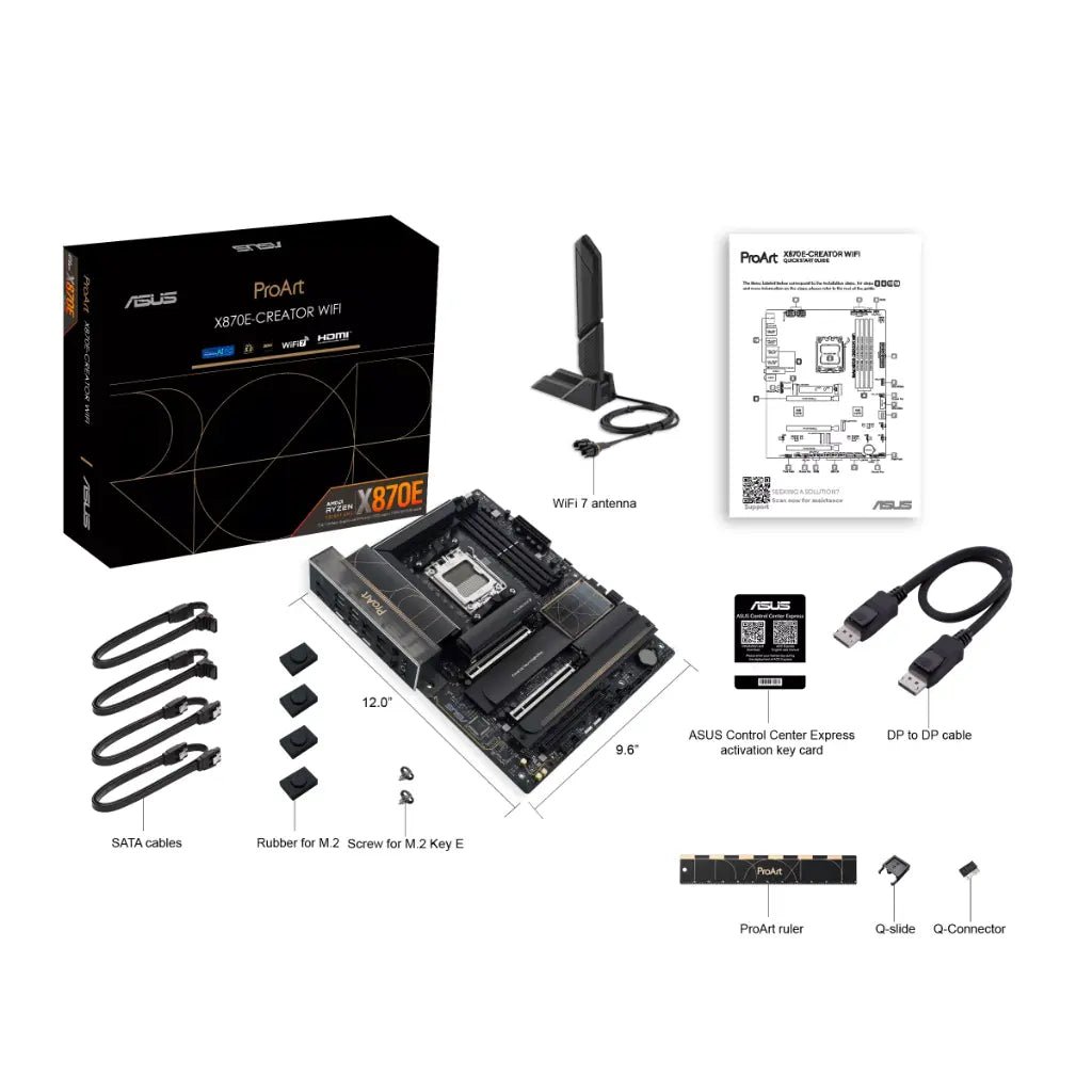 ASUS ProArt X870E-Creator WiFi AMD AM5 ATX Motherboard with 10Gb Ethernet and DDR5 Support