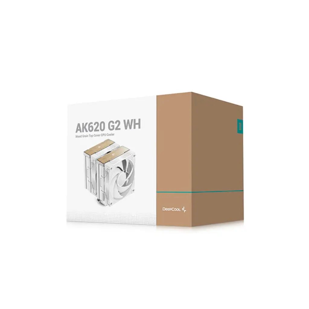 DeepCool AK620 G2 WH Wood Grain Dual-Tower CPU Air Cooler with 6 Copper Heat Pipes