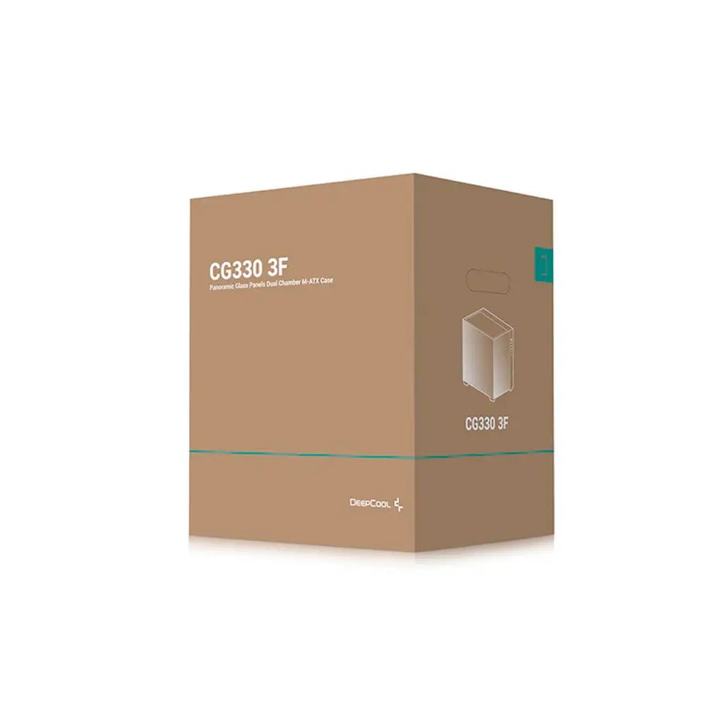 Deepcool CG330 3F Panoramic Dual-Chamber Micro-ATX PC Case with Tempered Glass Panels - Black