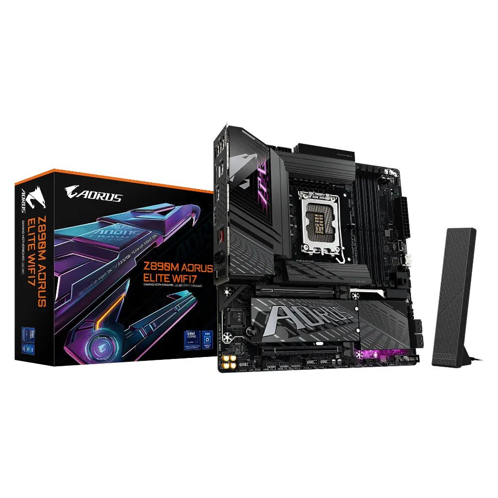 Gigabyte Z890M AORUS ELITE WI-FI 7 Intel Z890 LGA1851 DDR5 mATX Gaming Motherboard