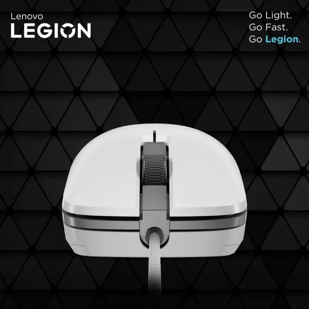 Lenovo Legion M300s Ultra-Lightweight 8000 DPI RGB Wired Gaming Mouse - Glacier White