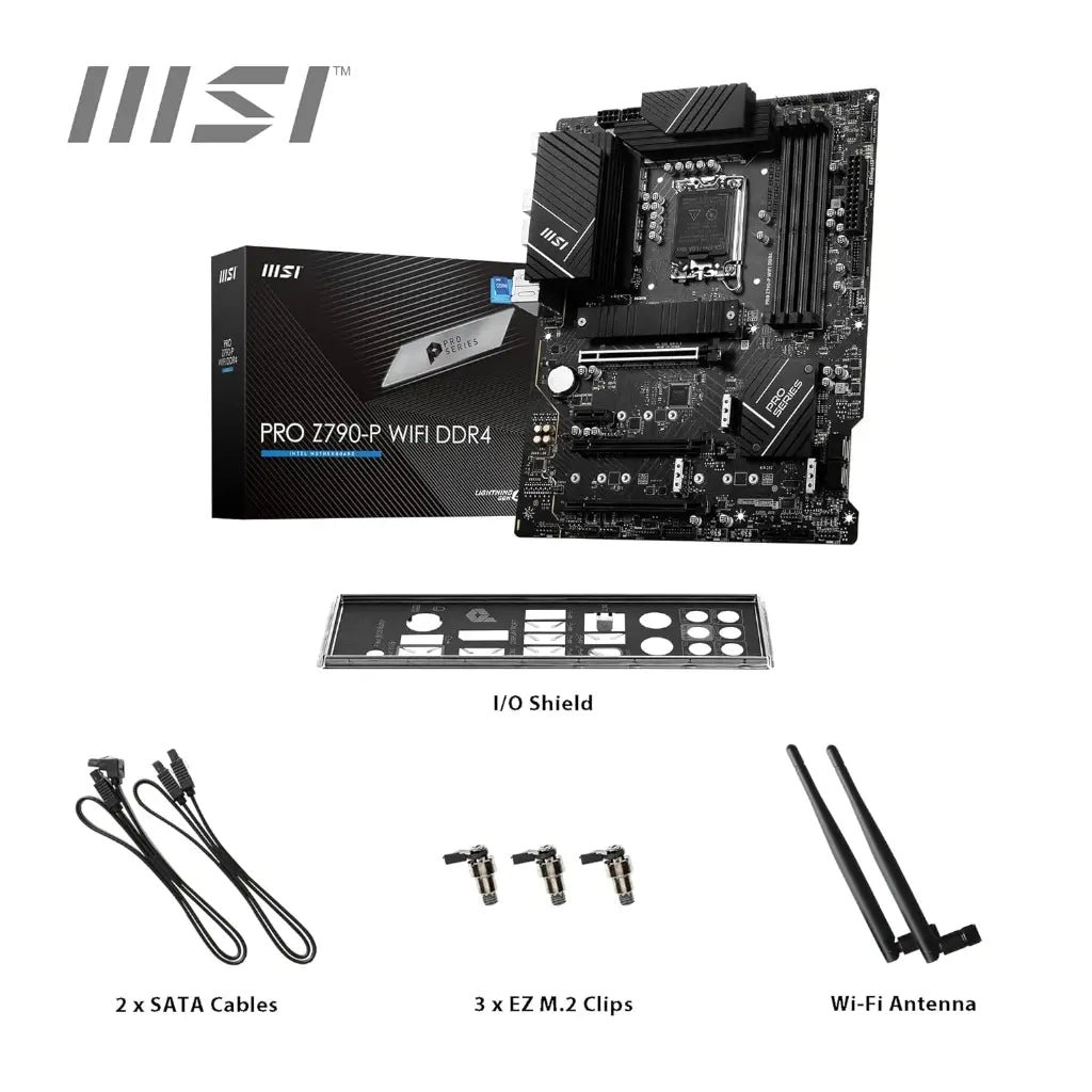 MSI PRO Z790-P WIFI 6E Intel Z790 LGA1700 DDR4 ATX Motherboard for 12th/13th/14th Gen Intel Core Processors