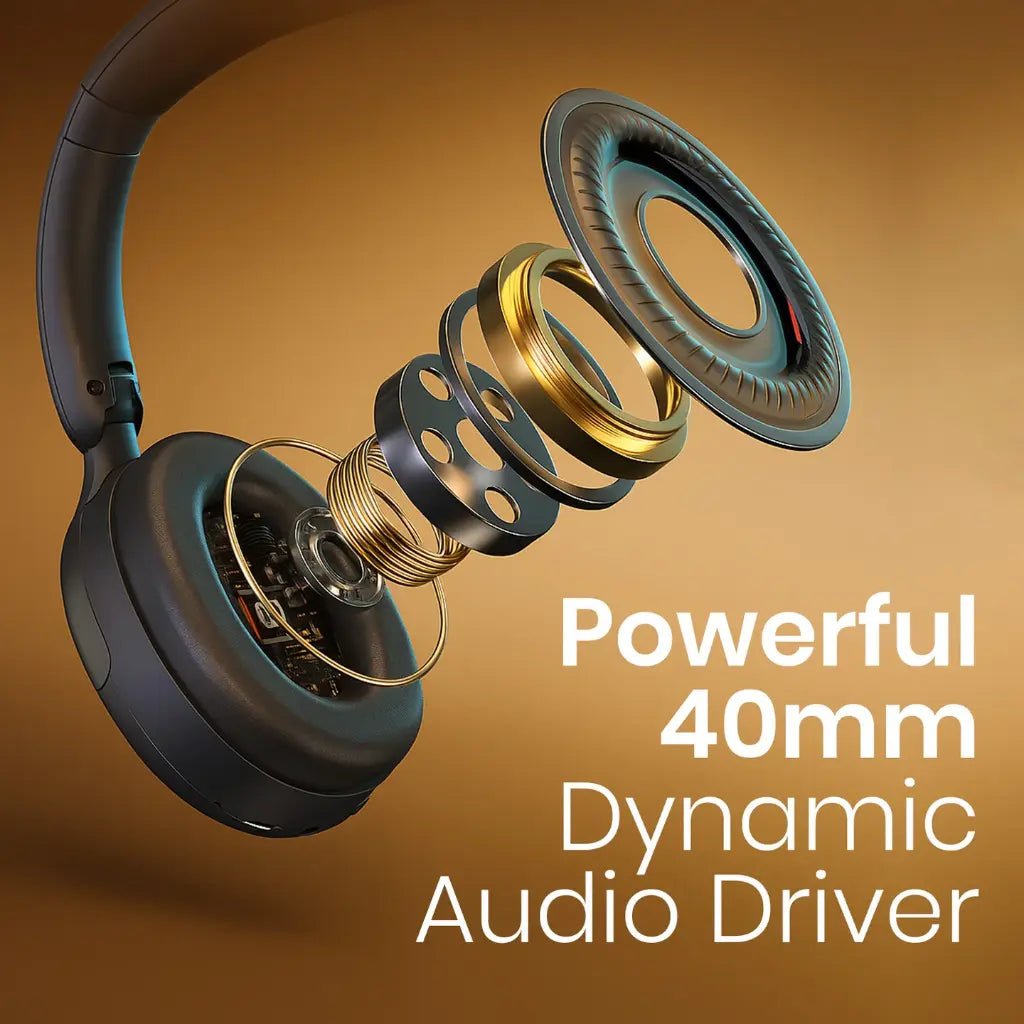 Portronics Muffs M5 (POR 3149) Over-Ear Wireless Bluetooth Headphones with Hybrid Active Noise Cancellation and 50-Hour Playtime