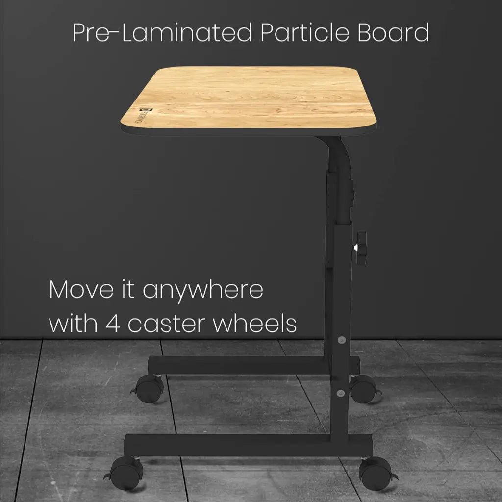 Portronics My Buddy D POR 1376 Ergonomic Adjustable Portable Laptop Desk with Rolling Wheels