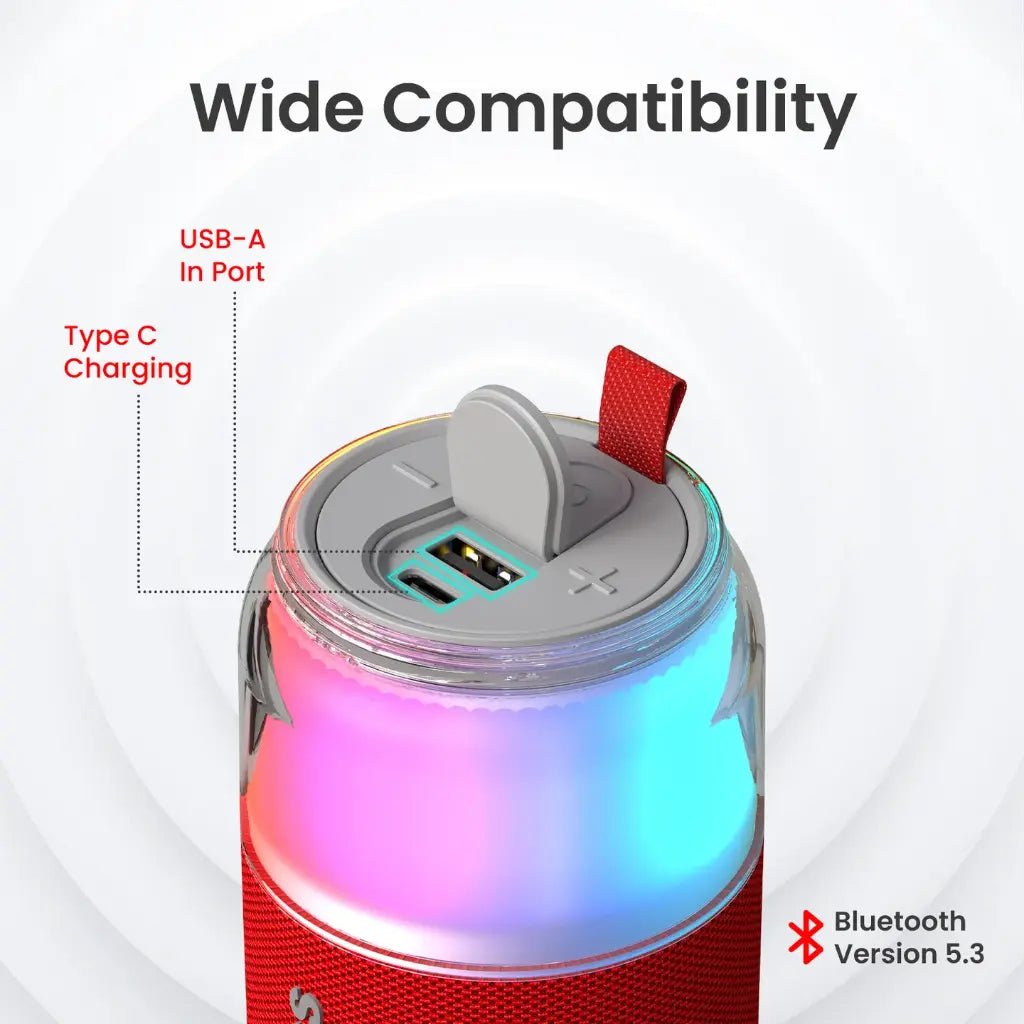 Portronics Talk Six POR 3282 10W Portable Bluetooth Speaker with Dual Wireless Karaoke Microphones