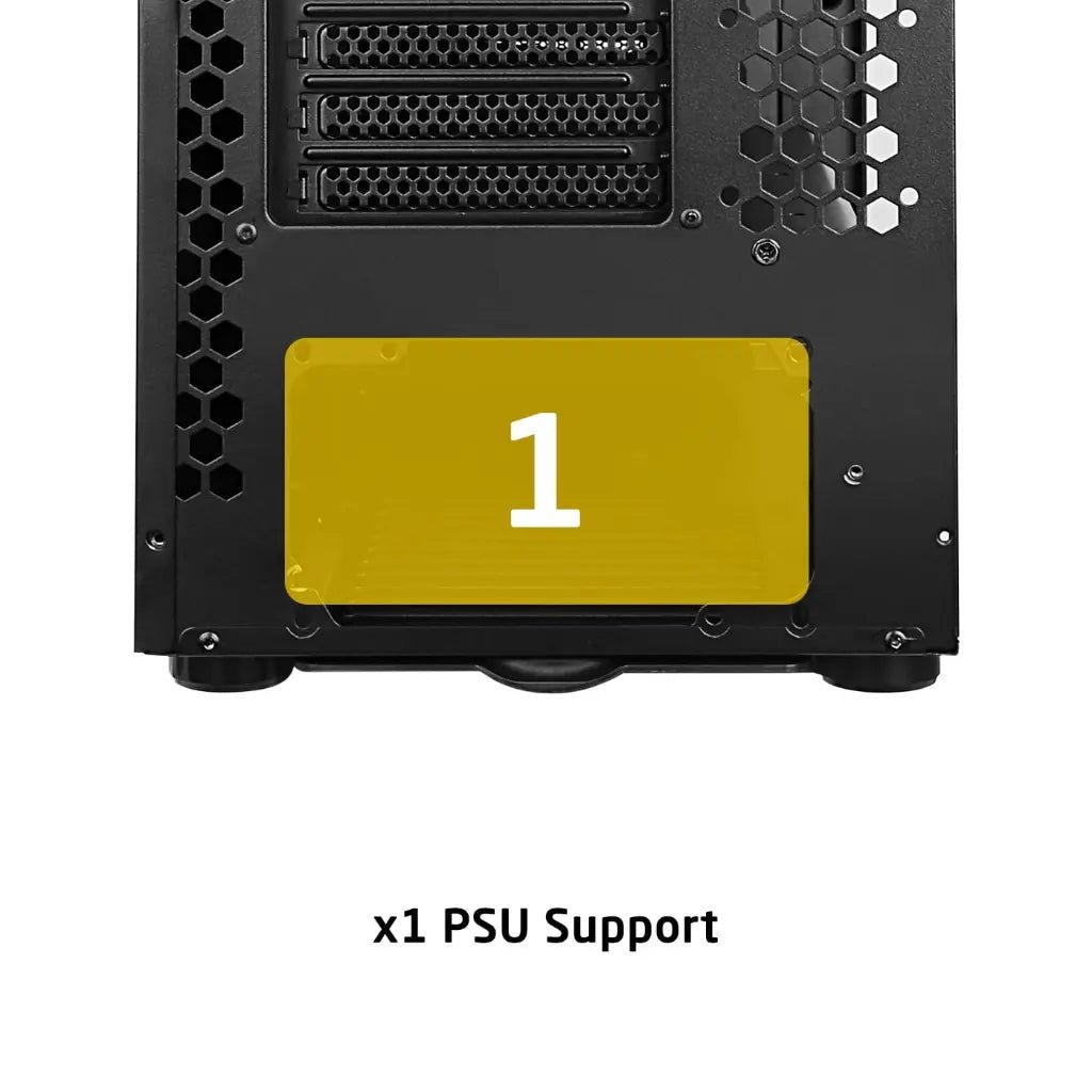 Prolab Design AI748 Full-Tower Workstation Case with High Airflow Mesh Front Panel - Black