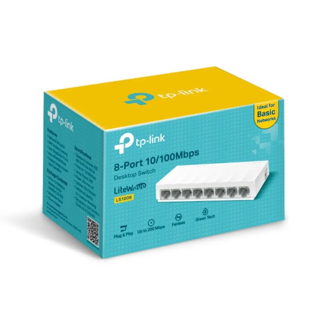 TP-Link LS1008 8-Port 10/100Mbps Desktop Ethernet Network Switch