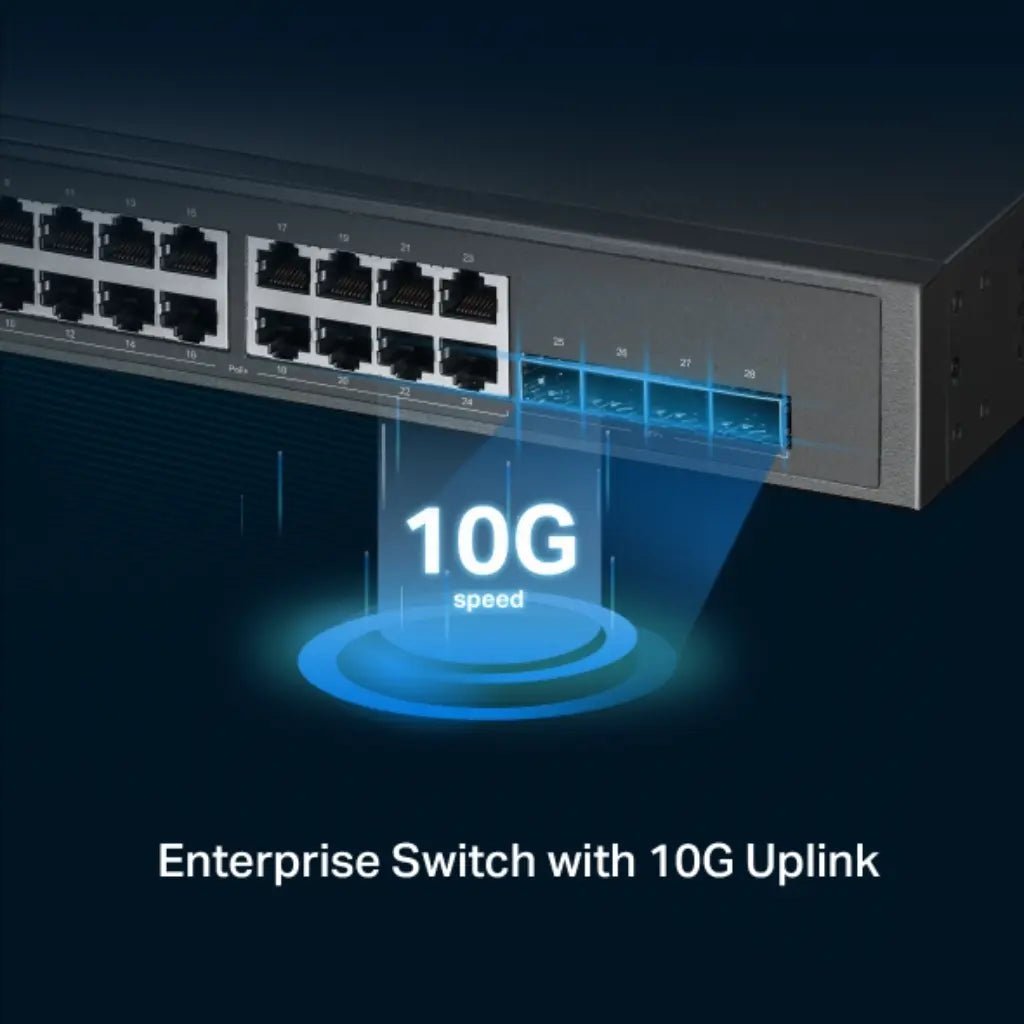 TP-Link JetStream 24-Port L2+ Managed Switch with 2.5G PoE++ and 4x 10G SFP+ Uplinks (TL-SG3428XPP-M2)