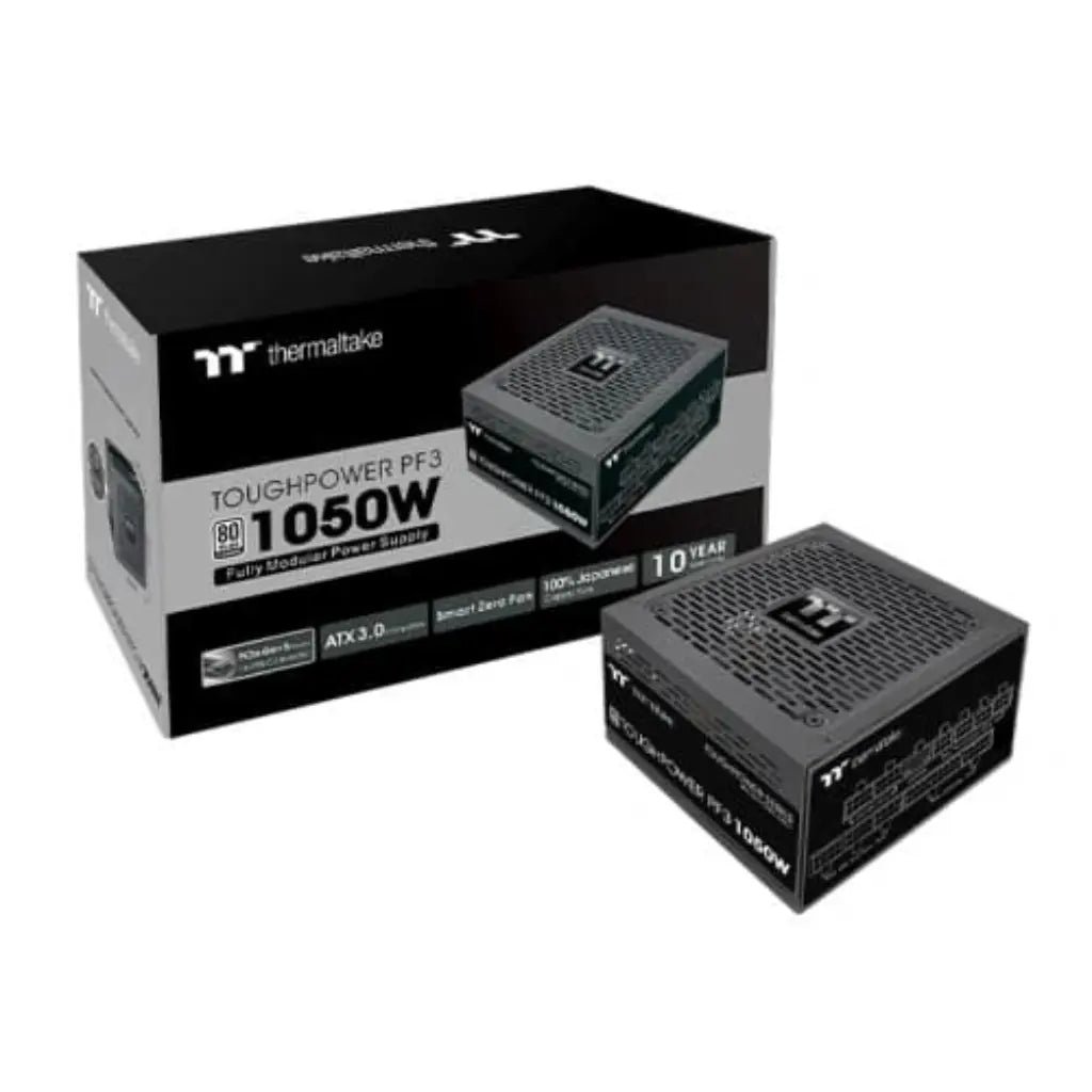 Thermaltake Toughpower PF3 1050W 80 Plus Platinum Fully Modular ATX 3.0 Power Supply - High-Efficiency PC PSU
