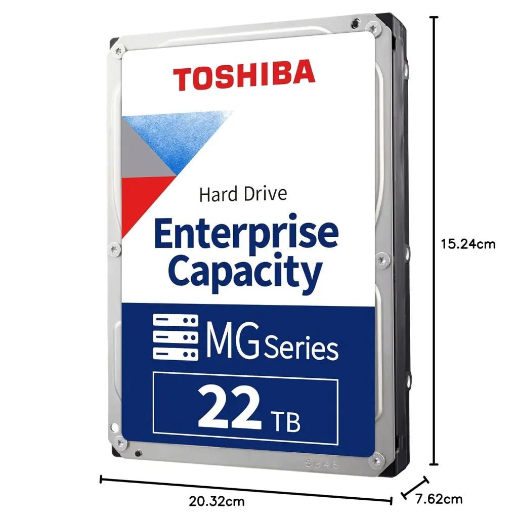 Toshiba MG11ACA22TE 22TB 3.5-Inch Enterprise SATA 6Gb/s 7200RPM CMR Hard Drive for NAS and Data Center