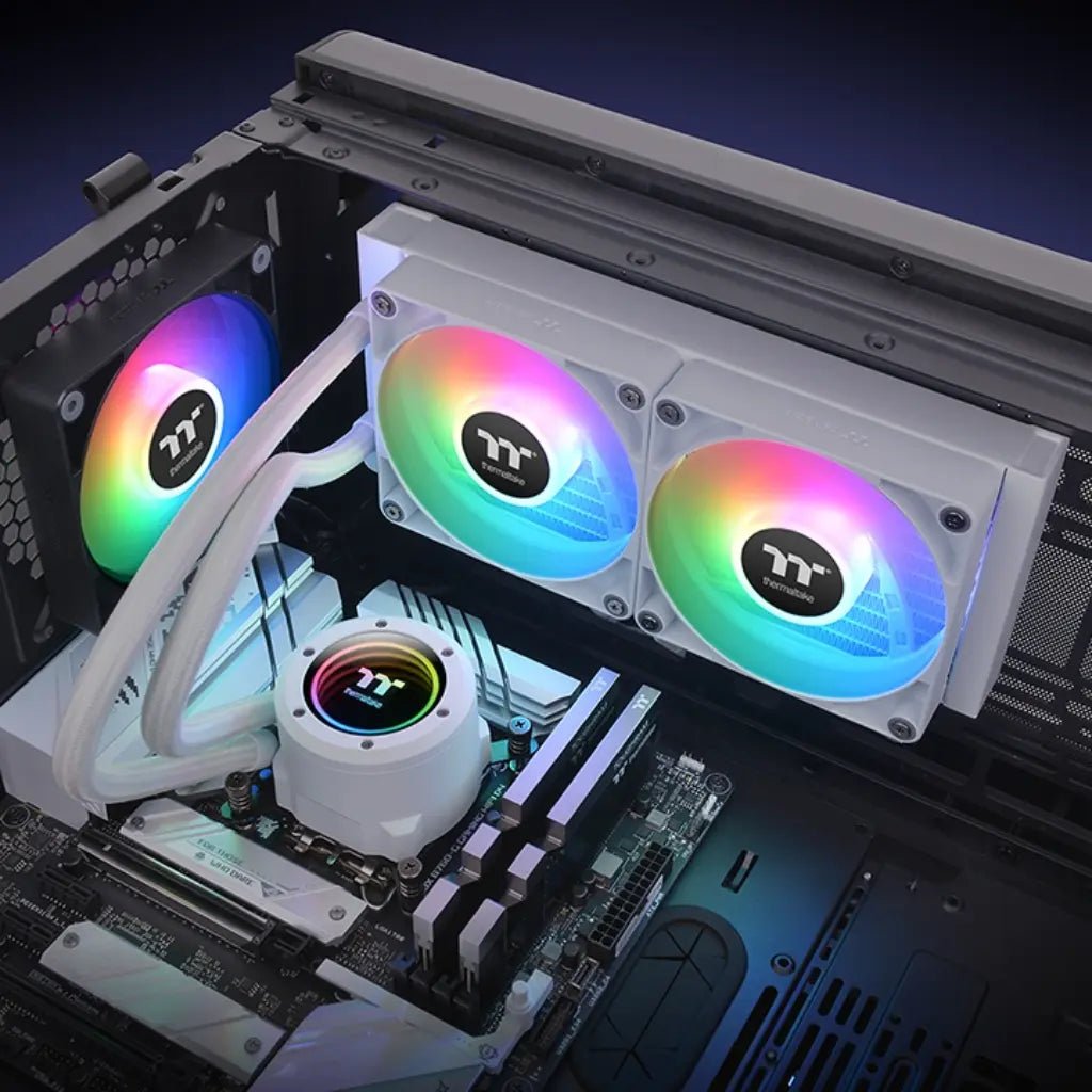 Thermaltake TH240 V2 ARGB Sync 240mm All-In-One CPU Liquid Cooler - Snow Edition
