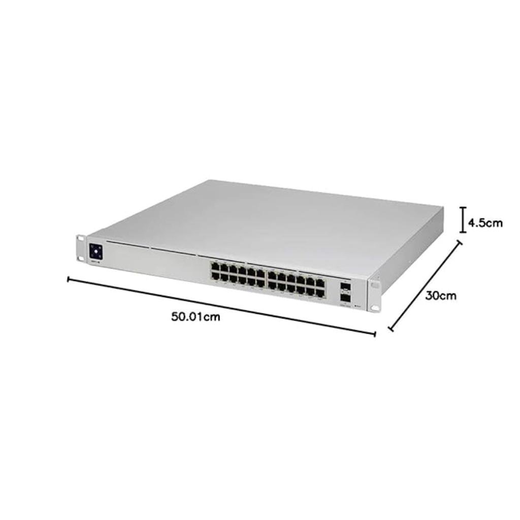 Ubiquiti UniFi Switch Pro 24-Port Layer 3 Managed Gigabit Switch with 2x 10G SFP+ Uplinks