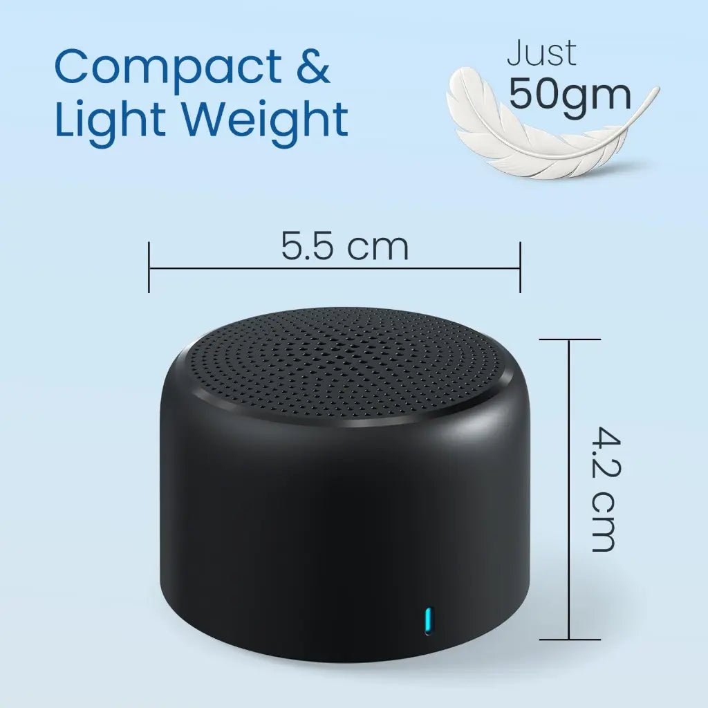 Portronics Pico 3W Portable Bluetooth Speaker with HD Sound - Compact Wireless Audio