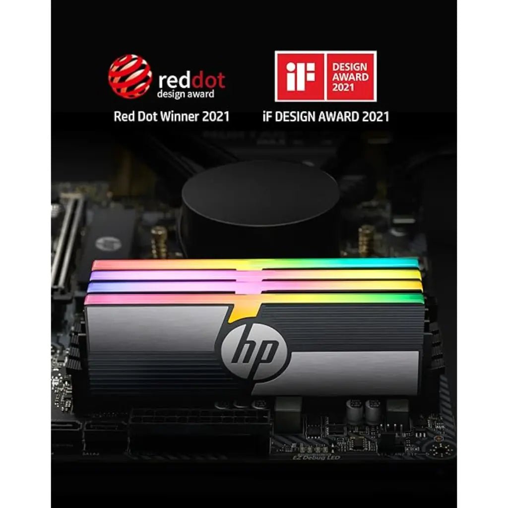 HP V10 32GB (2x16GB) DDR4 3600MHz CL14 RGB High-Performance Gaming Desktop Memory Kit