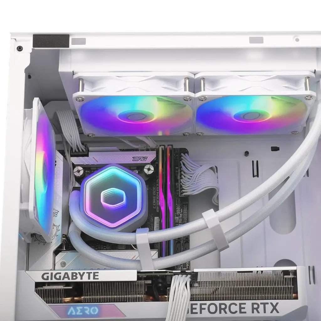 Cooler Master MasterLiquid 240L Core ARGB AIO Liquid CPU Cooler - White Edition