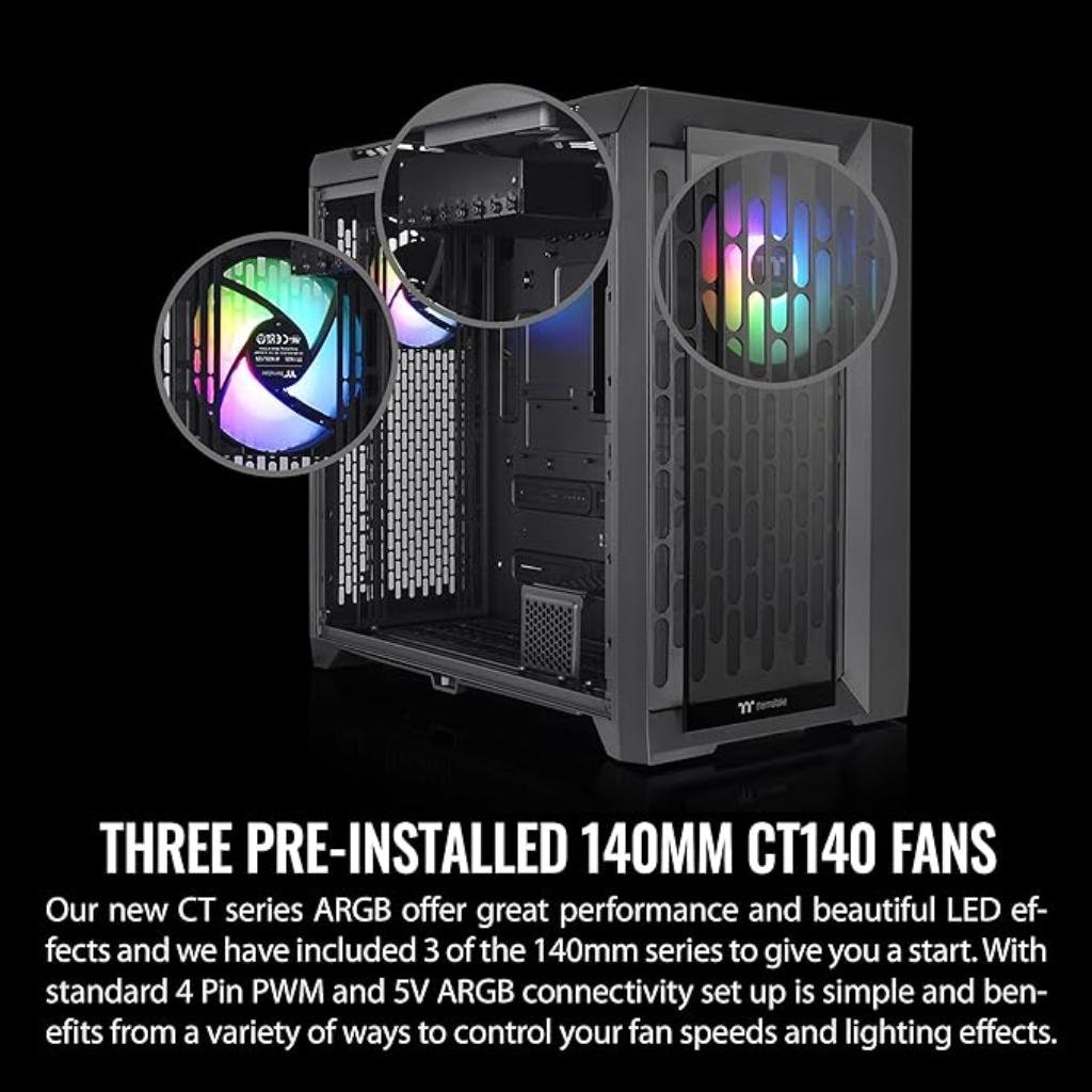 Thermaltake CTE C750 TG ARGB E-ATX Full Tower Tempered Glass High-Airflow PC Gaming Case