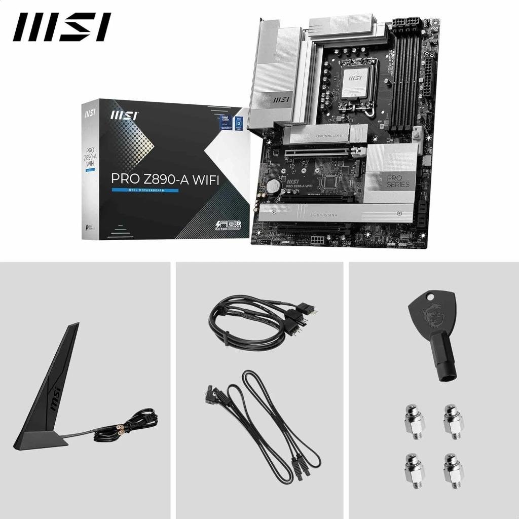 MSI PRO Z890-A WIFI Intel LGA 1851 DDR5 Full-ATX Motherboard with WiFi 7