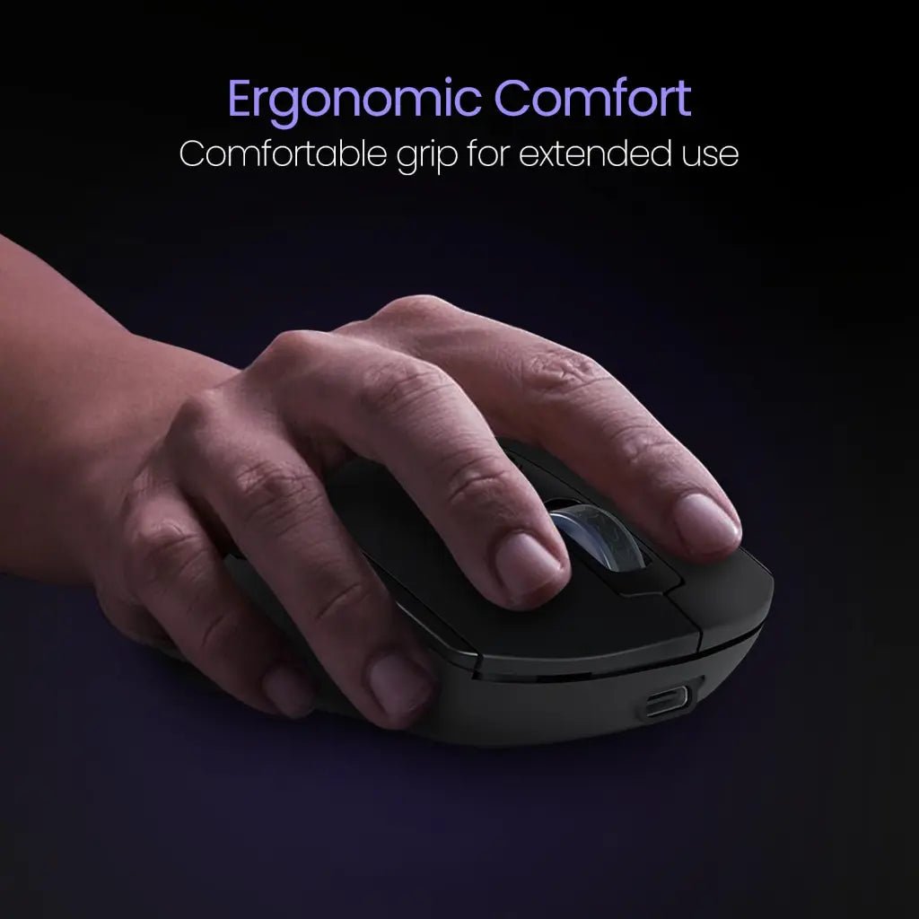 Portronics Toad One POR 1682 Wireless Dual Connectivity Ergonomic Mouse with Customizable RGB Lighting