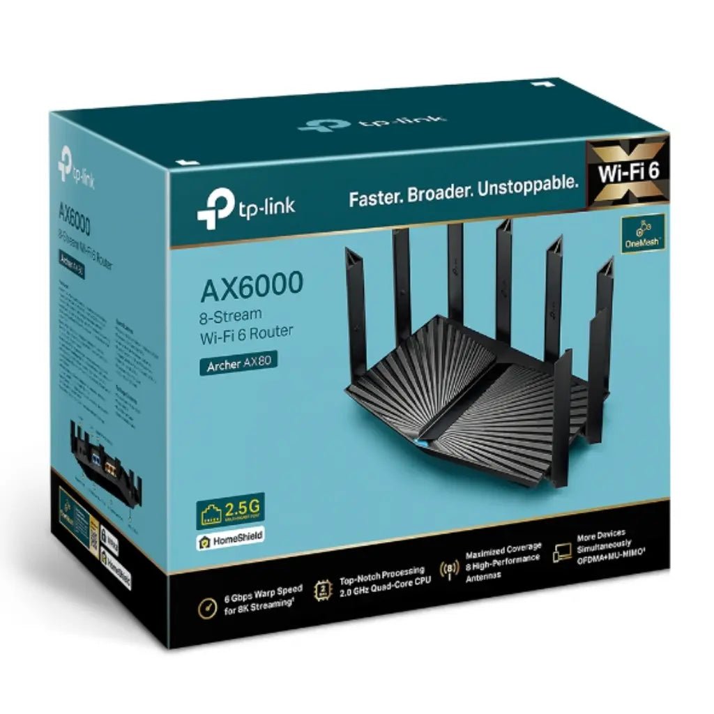 TP-Link Archer AX80 AX6000 Dual-Band Wi-Fi 6 Router with 2.5G Multi-Gig Port and 8-Stream Technology
