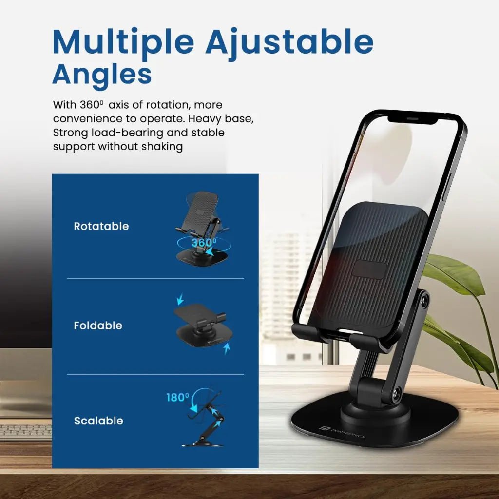 Portronics My Buddy K9 (POR 1885) Ergonomic Adjustable Laptop Stand with Ventilated Cooling Design
