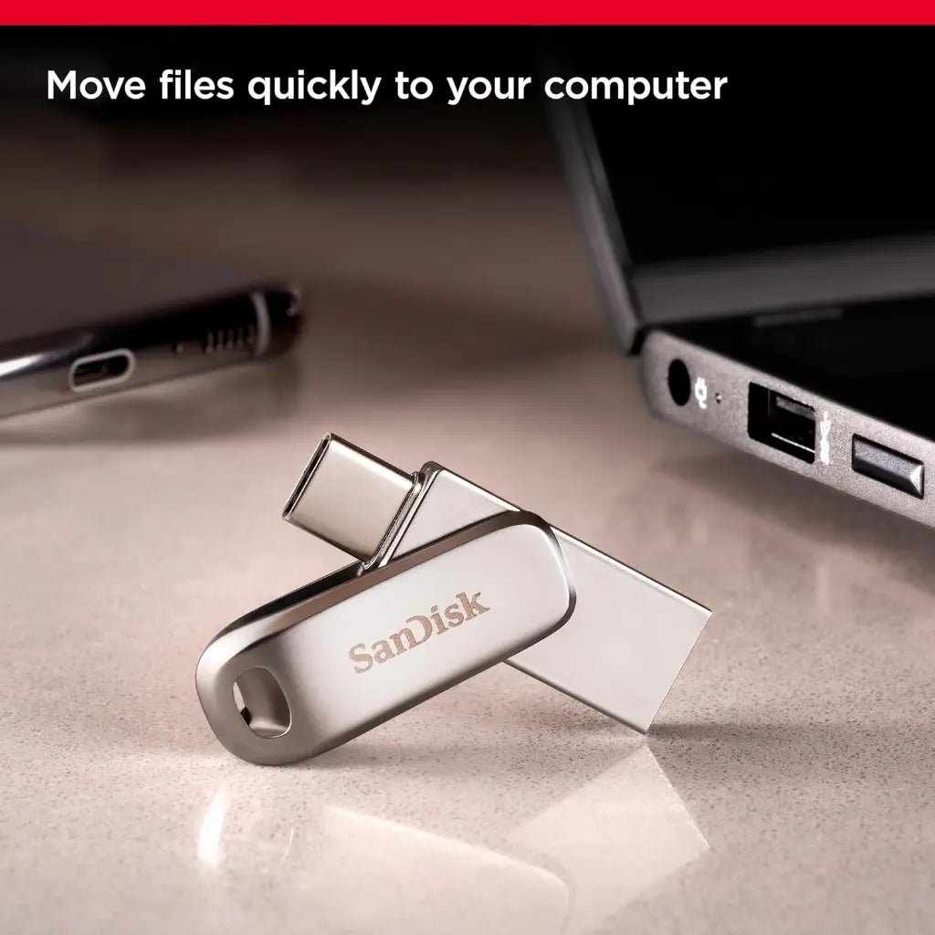 SanDisk Ultra Dual Drive Luxe 128GB USB Type-C and USB Type-A OTG Flash Drive