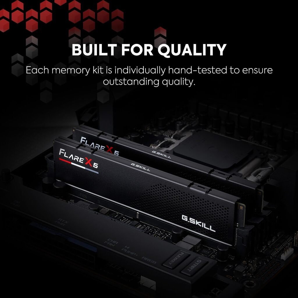 G.SKILL Flare X5 128GB (2 x 64GB) DDR5 6000MHz CL34 Desktop Memory Kit for Gaming and Workstations