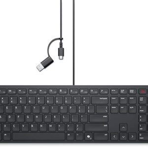 Dell KB525C Pro Silent Wired Collaboration Keyboard with Integrated Controls
