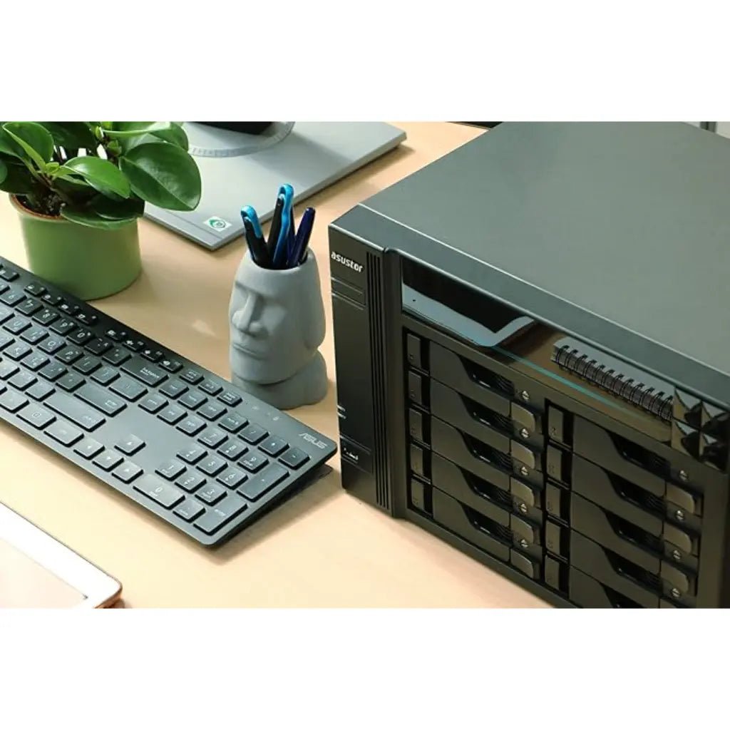 ASUSTOR Lockerstor 10 AS6510T 10-Bay High-Performance Diskless NAS with Dual 10GbE and 2.5GbE Connectivity