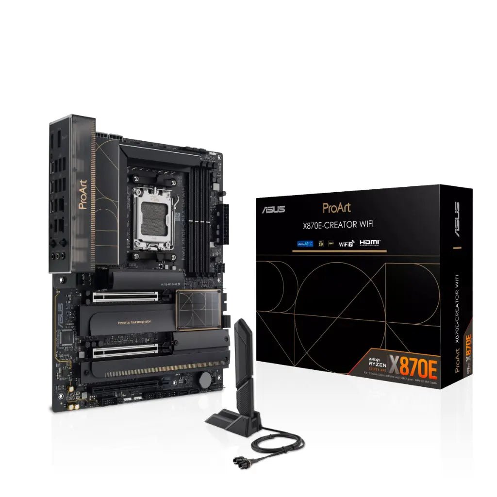 ASUS ProArt X870E-Creator WiFi AMD AM5 ATX Motherboard with 10Gb Ethernet and DDR5 Support