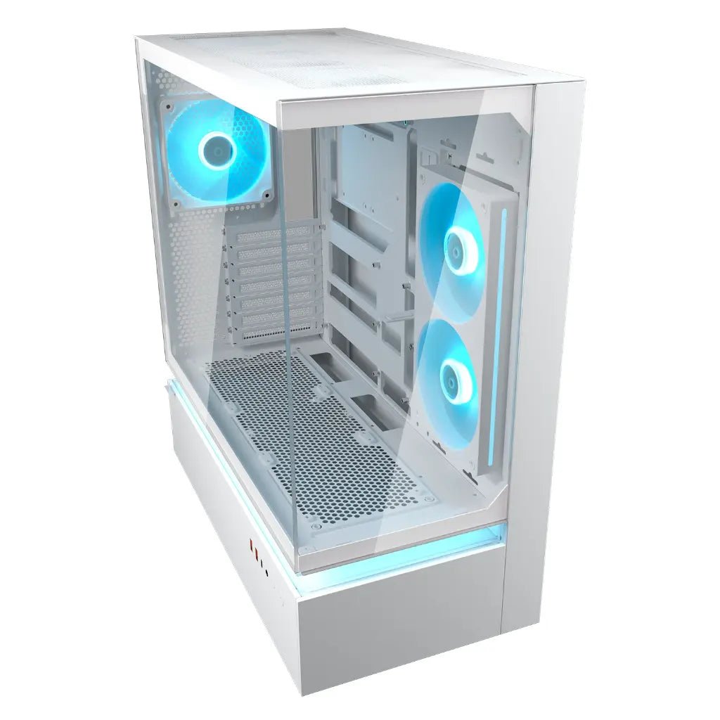Cougar CFV235 White ATX Mid-Tower Gaming Case with Tempered Glass and Central Floating Ventilation