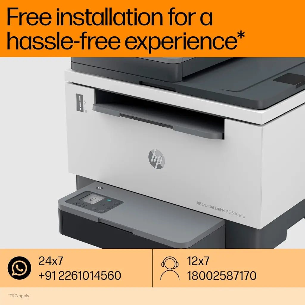 HP LaserJet Tank MFP 2606SDW Wireless Monochrome Laser Multifunction Printer with ADF and Automatic Duplex Printing