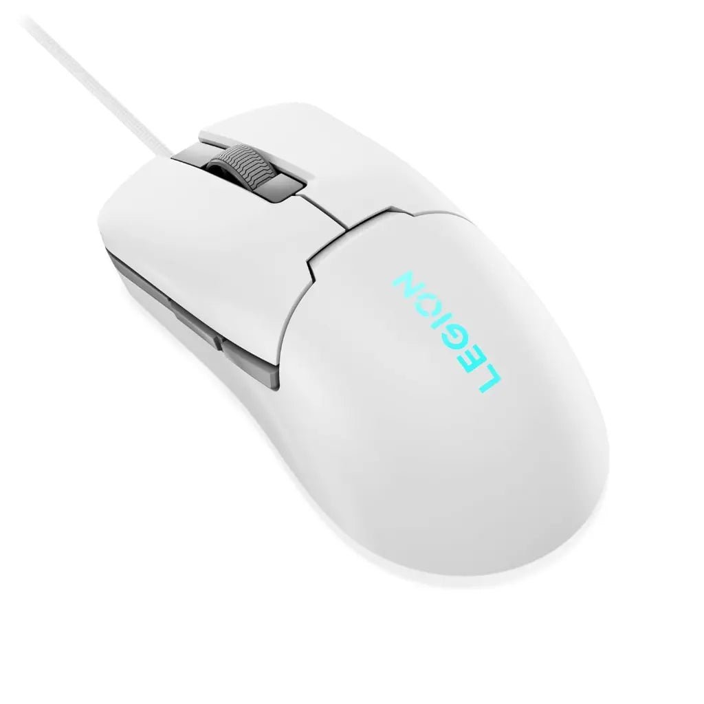 Lenovo Legion M300s Ultra-Lightweight 8000 DPI RGB Wired Gaming Mouse - Glacier White