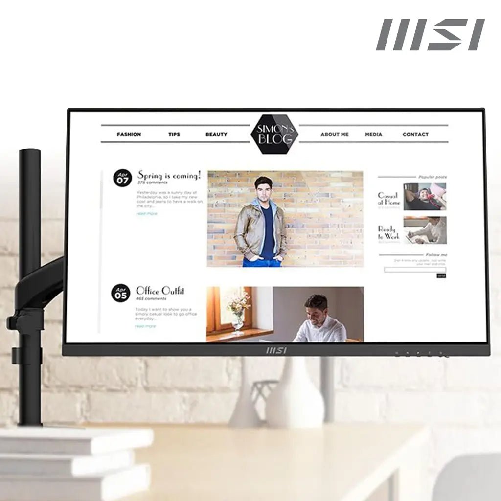 MSI Modern MD271P 27-inch 75Hz IPS Full HD Business Monitor with USB-C Connectivity