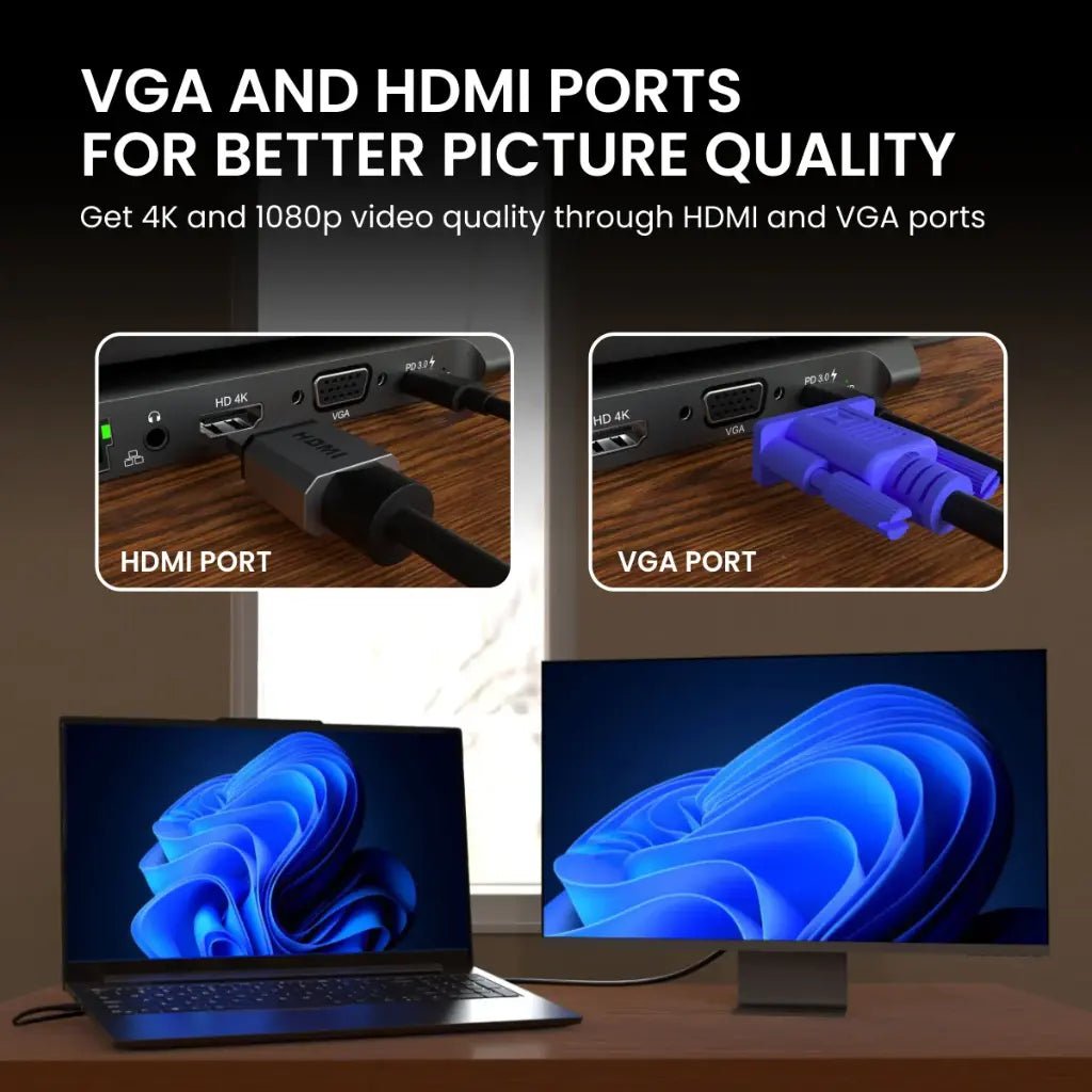 Portronics Mport 13C (POR 1763) 13-in-1 USB-C Docking Station with 4K HDMI Output and Multi-Port Connectivity