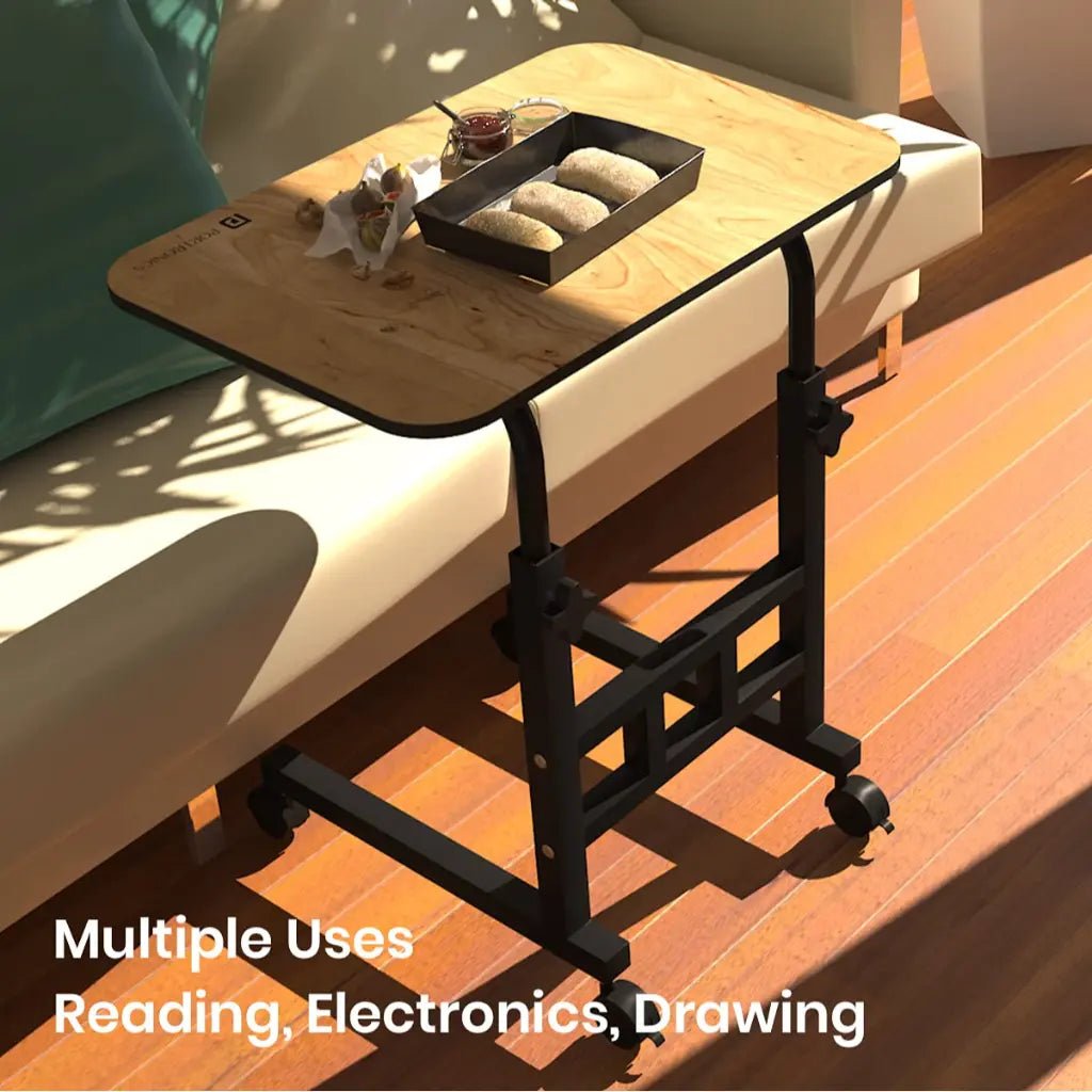 Portronics My Buddy D POR 1376 Ergonomic Adjustable Portable Laptop Desk with Rolling Wheels