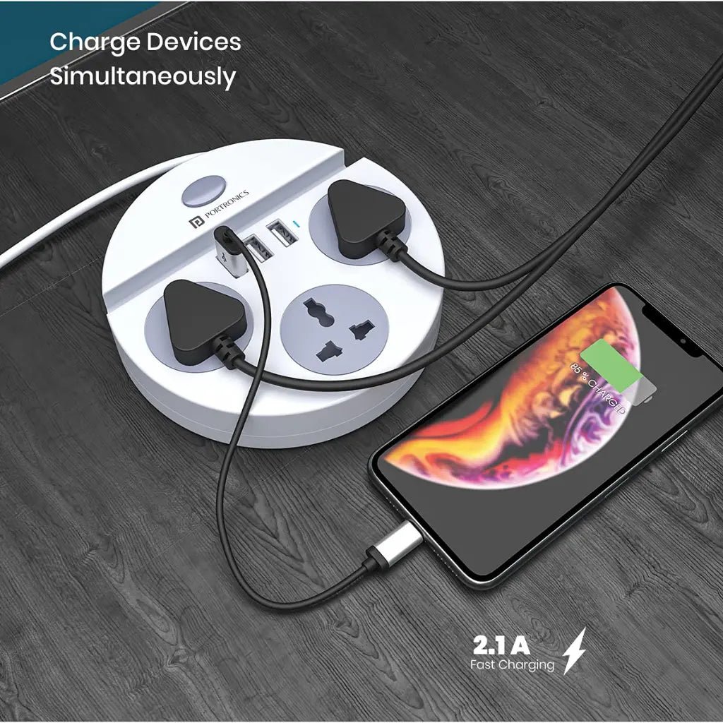 Portronics Power Plate 5 (POR 1359) 5-Socket Extension Board with 1.5m Cord
