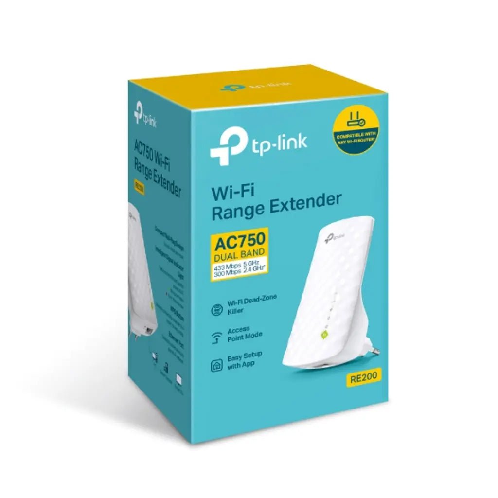 TP-Link RE200 AC750 Dual Band Wi-Fi Range Extender with Ethernet Port and OneMesh Technology
