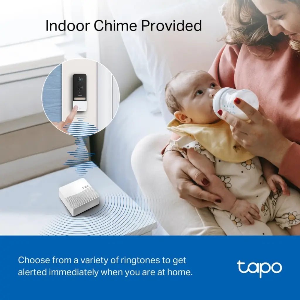TP-Link Tapo D230-S1 2K 5MP Smart Wireless Video Doorbell with Two-Way Audio and IP64 Weatherproof Rating