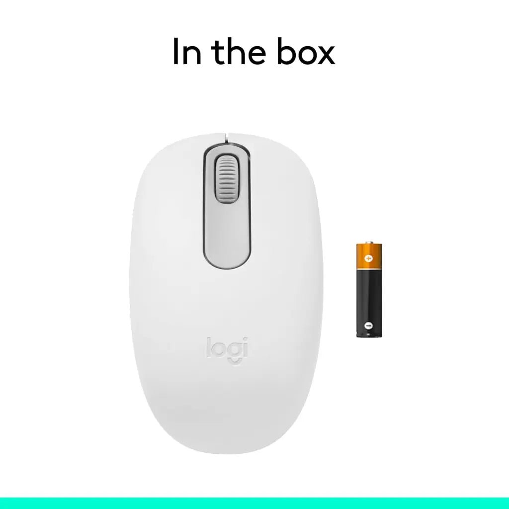 Logitech M196 Bluetooth Wireless Optical Mouse - Off White - Compact Ergonomic Design