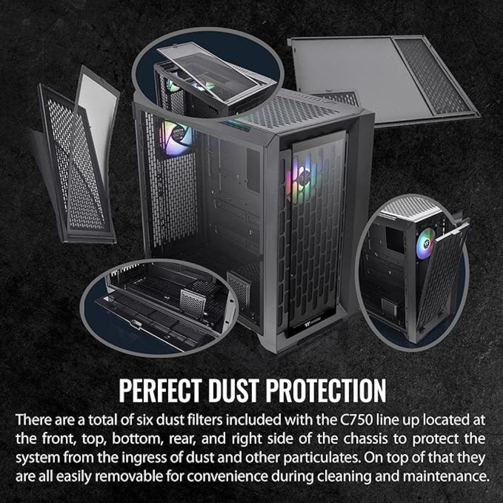 Thermaltake CTE C750 TG ARGB E-ATX Full Tower Tempered Glass High-Airflow PC Gaming Case