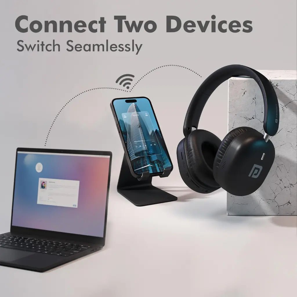 Portronics Muffs M6 (POR 3261) Over-Ear Wireless Bluetooth Headphones with 40-Hour Playtime