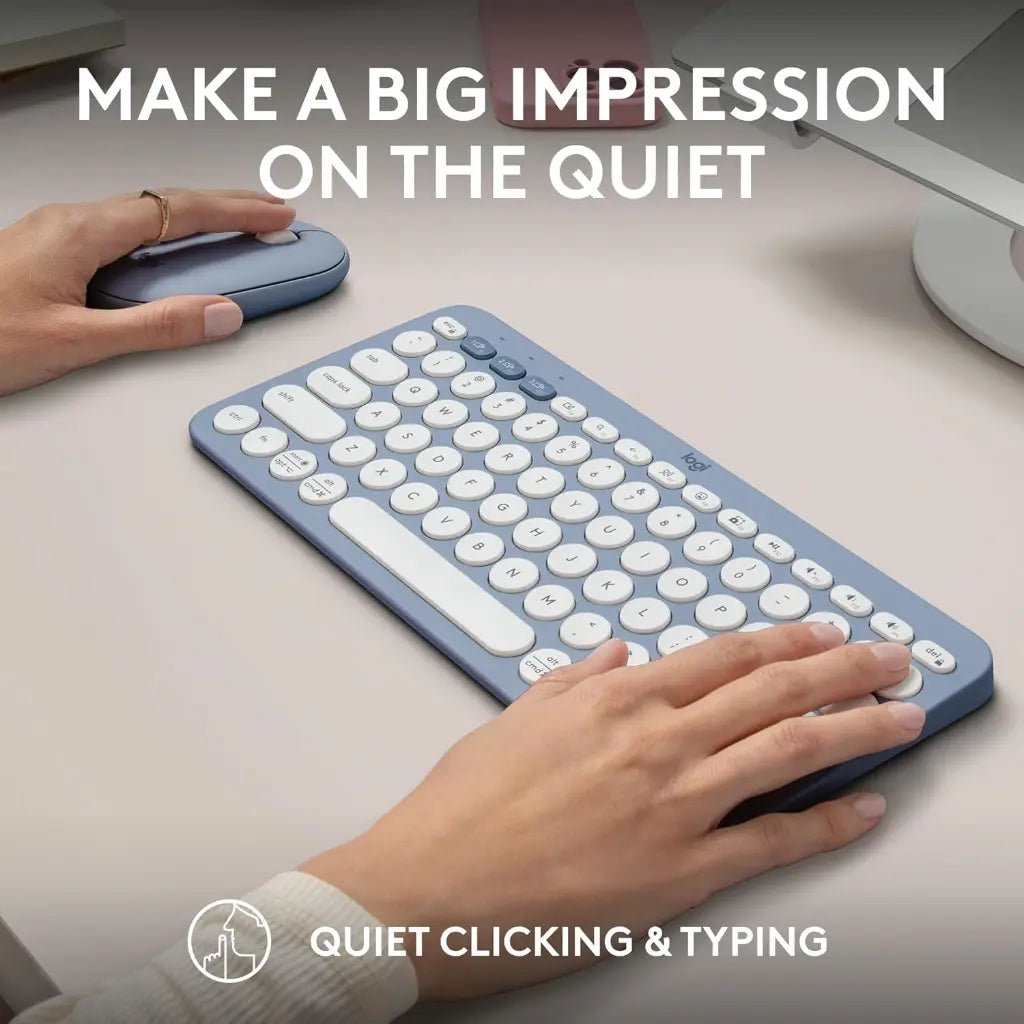 Logitech Pebble 2 Slim Multi-Device Wireless Bluetooth Keyboard and Mouse Combo - Tonal Blue