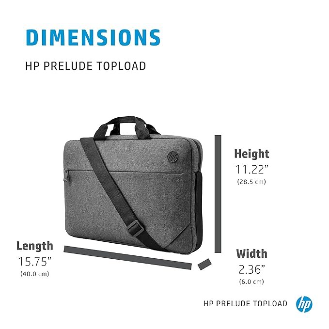 HP Prelude 15.6-Inch Laptop Topload Briefcase with Double Handles and Crossbody Strap